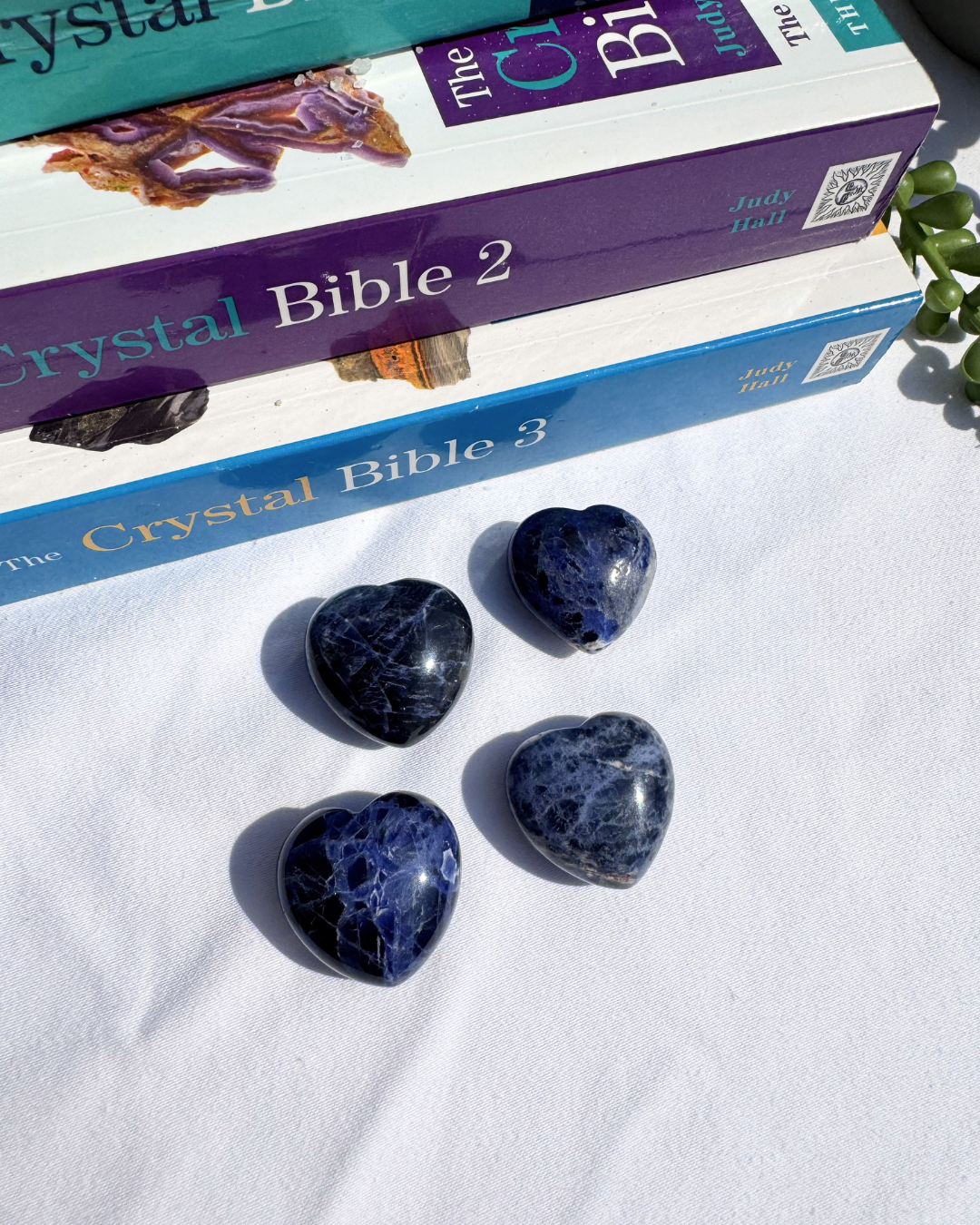 Sodalite Mini Puff Hearts