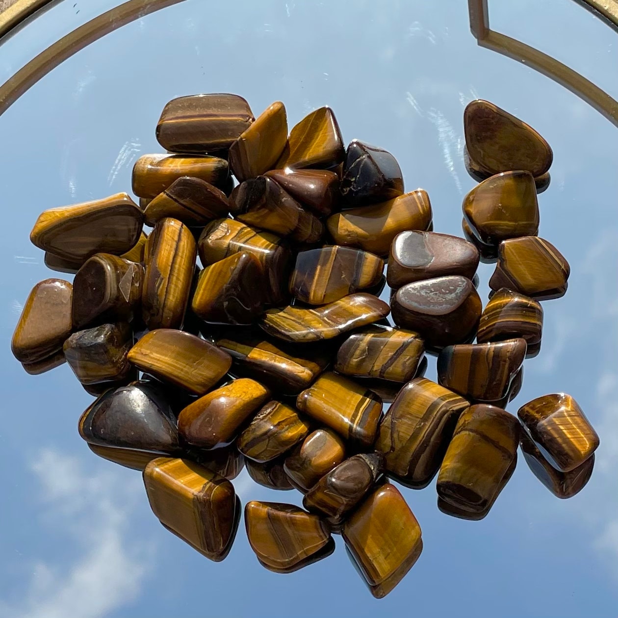 Golden Tigers Eye Tumblestones - South African