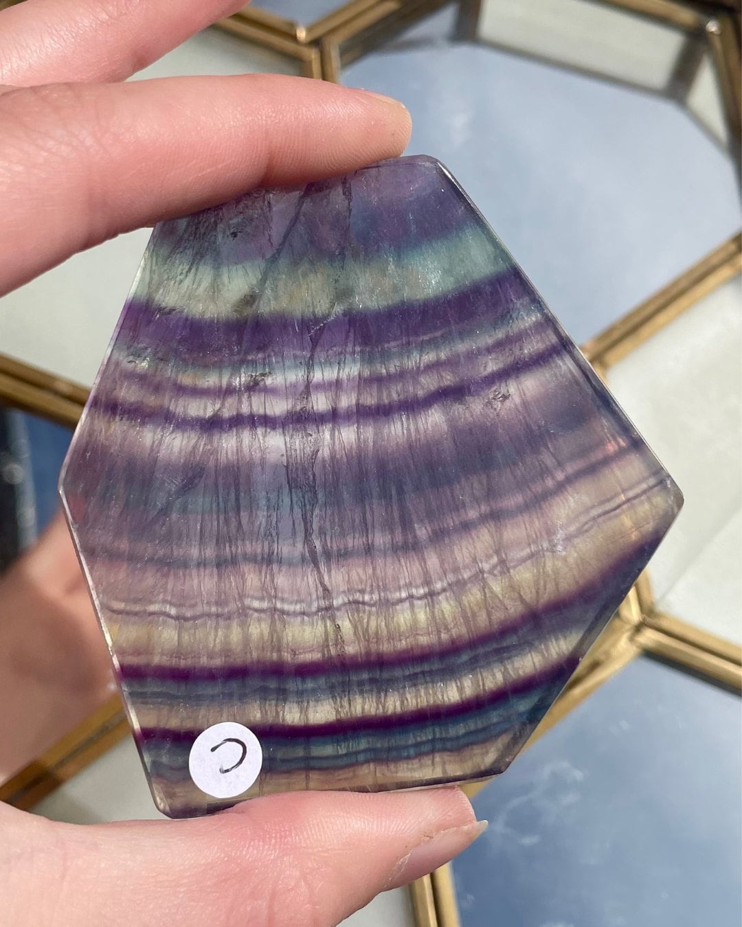 Fluorite Slab C - High Quality Fluorite - Add A Stand