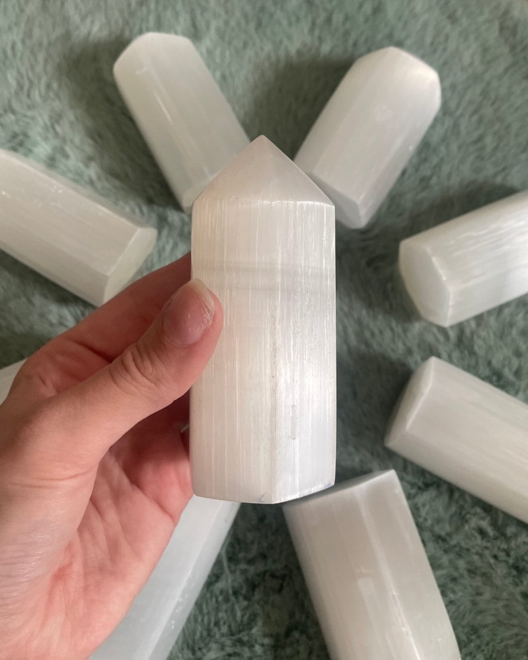 Chunky Selenite Polished Towers