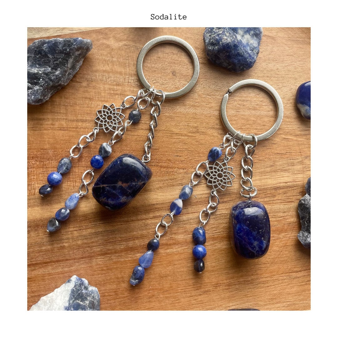 Sodalite Keyrings | Handmade with Sodalite