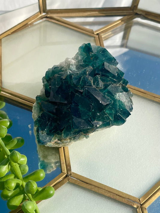 Cubic Green Fluorite Specimen | Large Green Fluorite