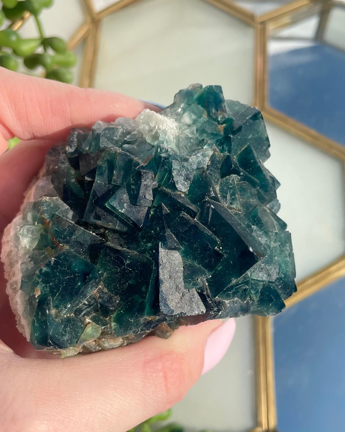 Cubic Green Fluorite Specimen | Large Green Fluorite