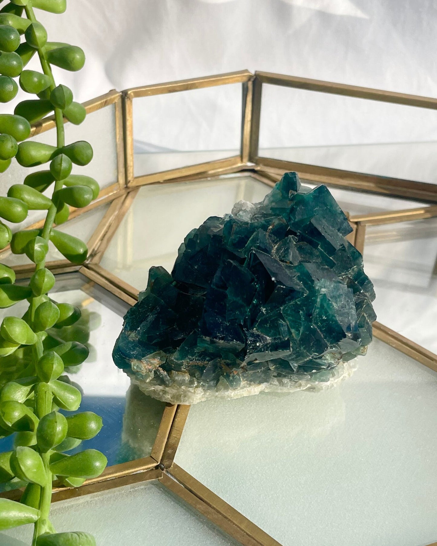 Cubic Green Fluorite Specimen | Large Green Fluorite