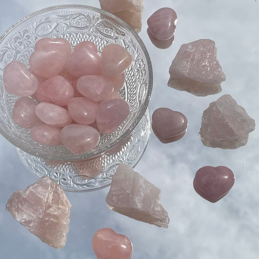 Rose Quartz Hearts | Love + Self Esteem | Perfect for gifts