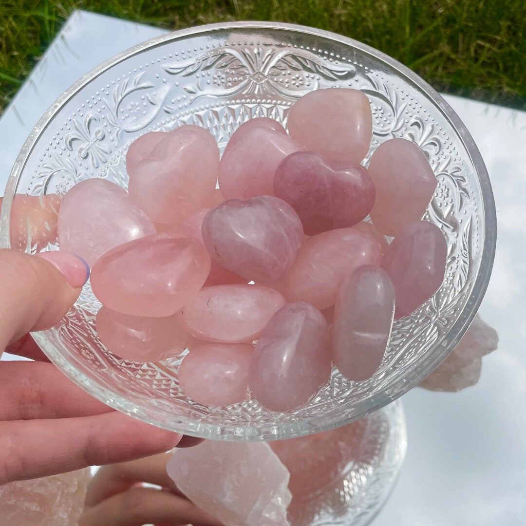 Rose Quartz Hearts | Love + Self Esteem | Perfect for gifts