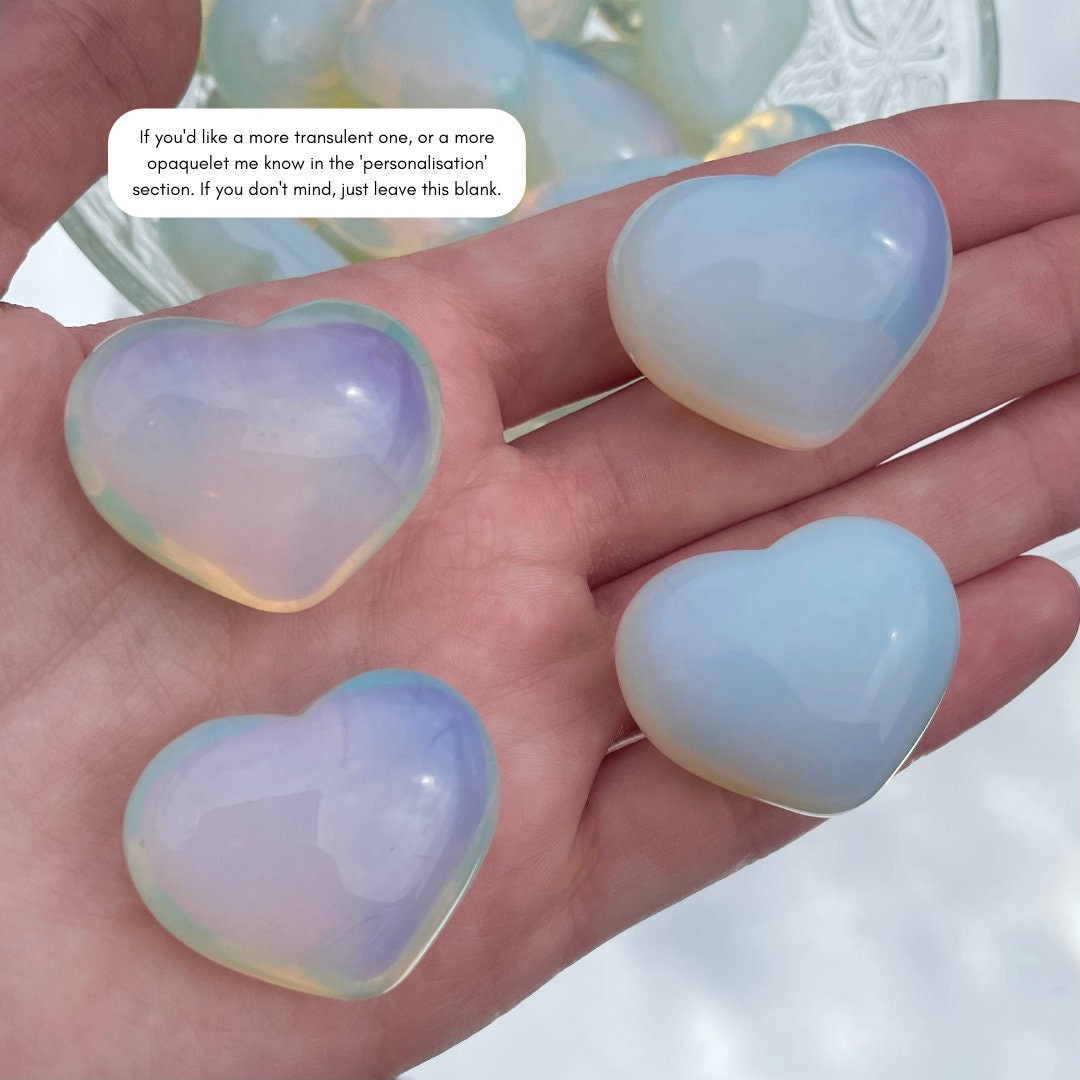 Opalite Hearts | Man Made Crystal | Brings Optimism + Joy