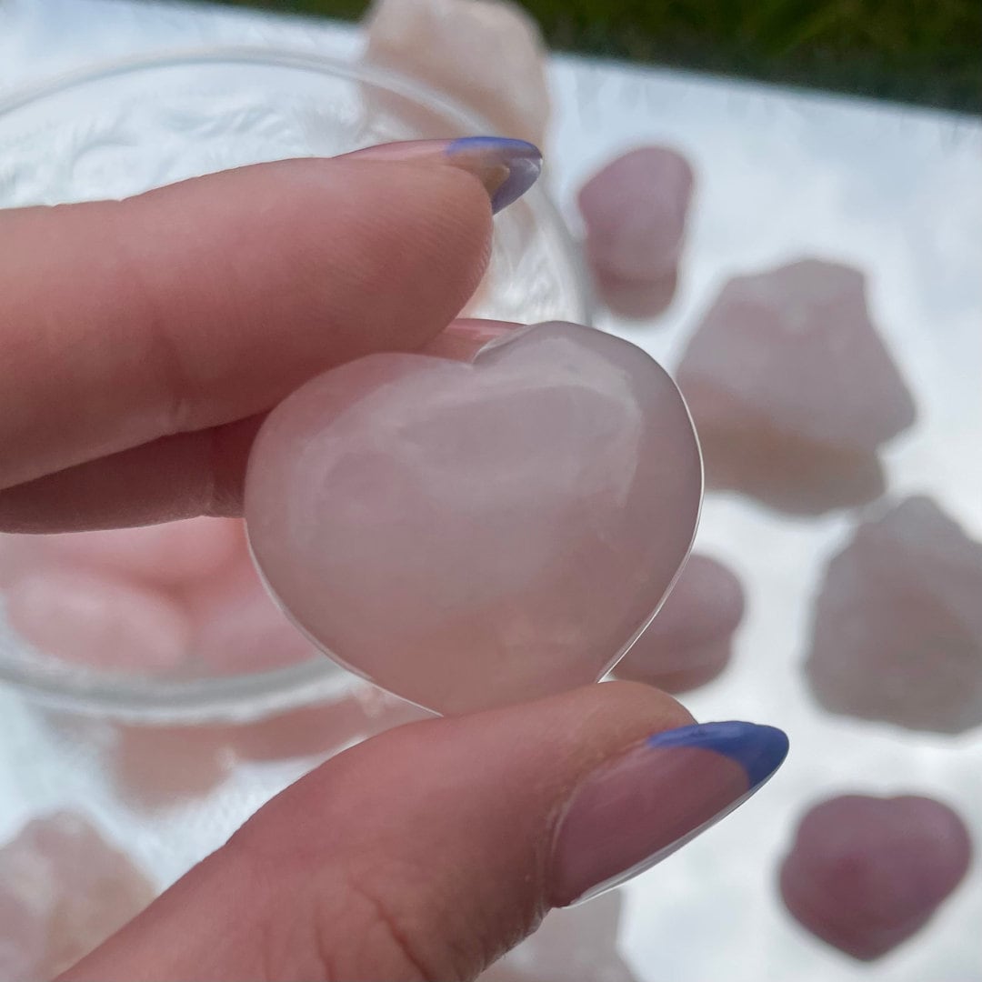 Rose Quartz Hearts | Love + Self Esteem | Perfect for gifts