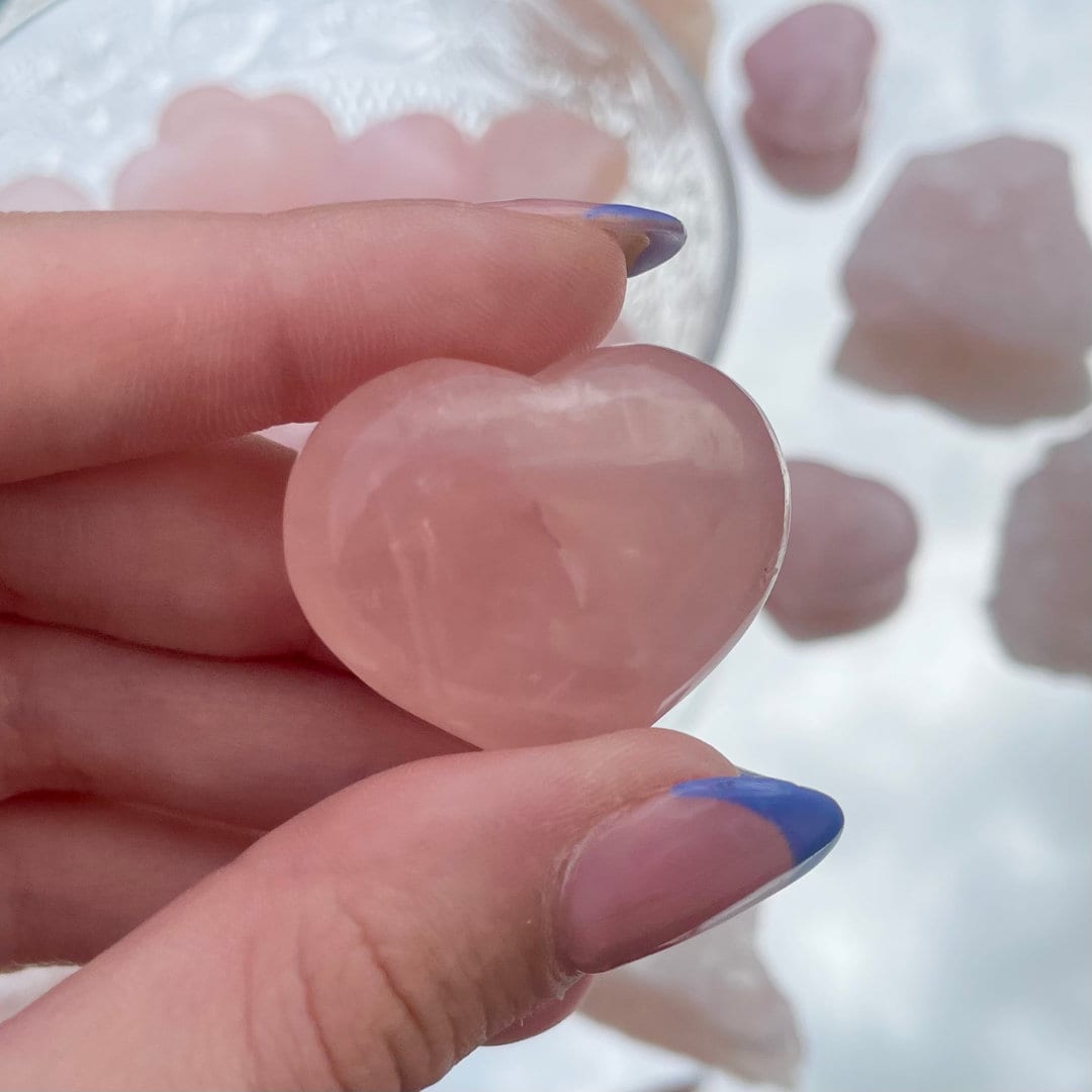 Rose Quartz Hearts | Love + Self Esteem | Perfect for gifts