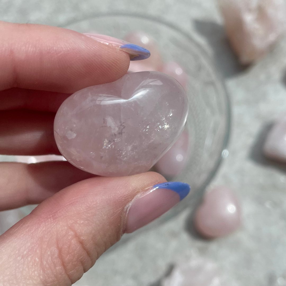 Rose Quartz Hearts | Love + Self Esteem | Perfect for gifts