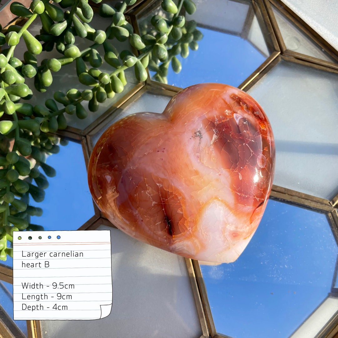Large Carnelian Puffy Heart B