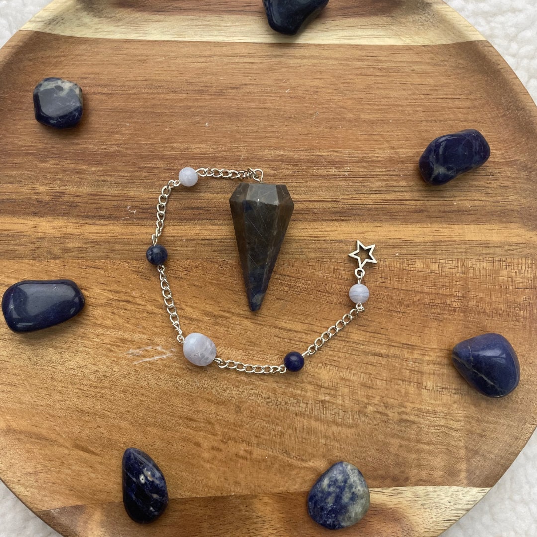 Sodalite Pendulum 2 | Handmade with Sodalite + Blue Lace Agate