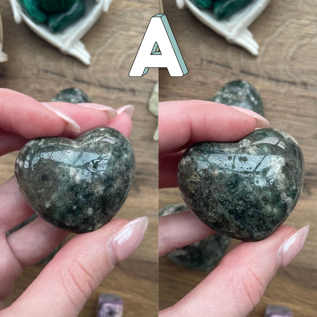 Ocean Jasper Puffy Hearts