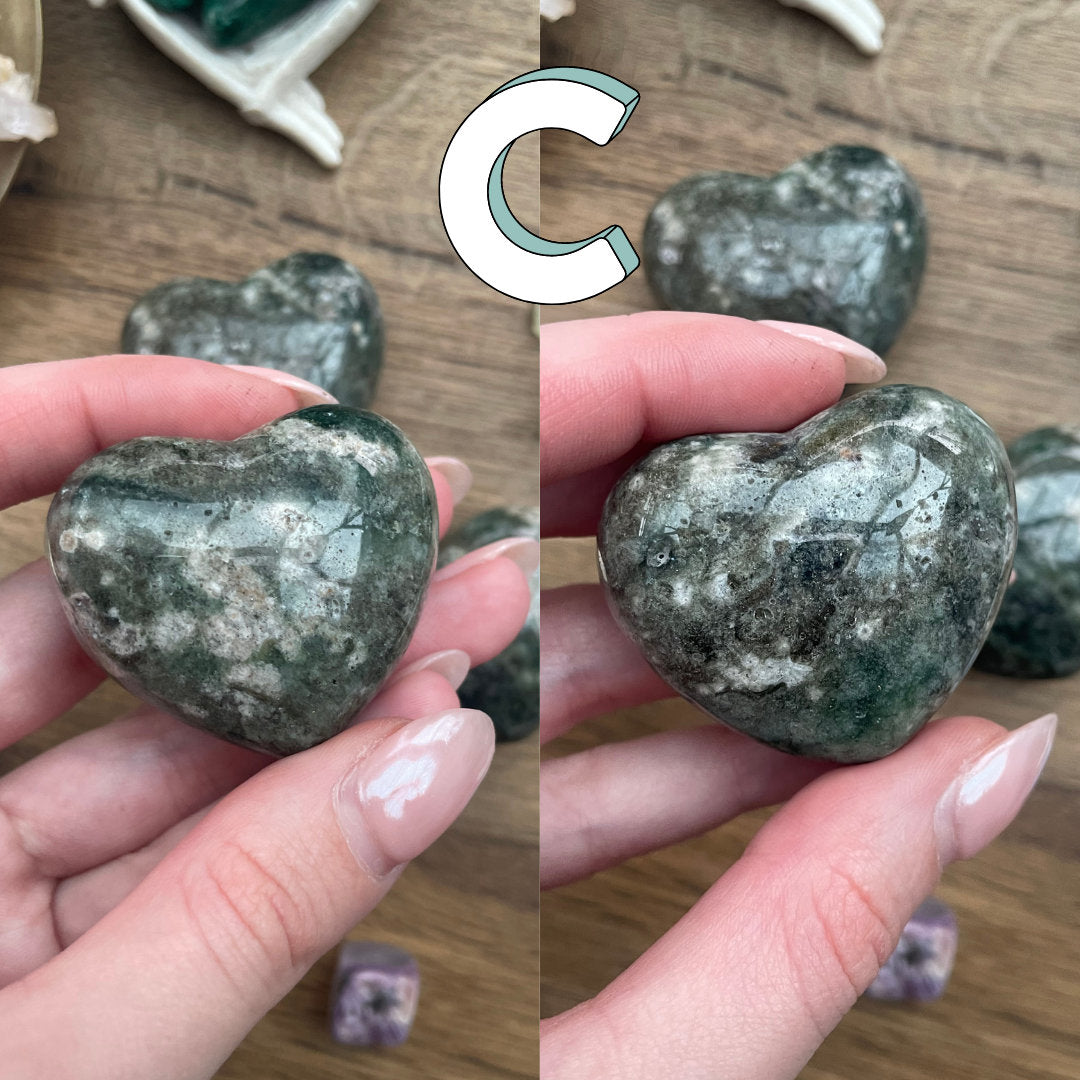 Ocean Jasper Puffy Hearts